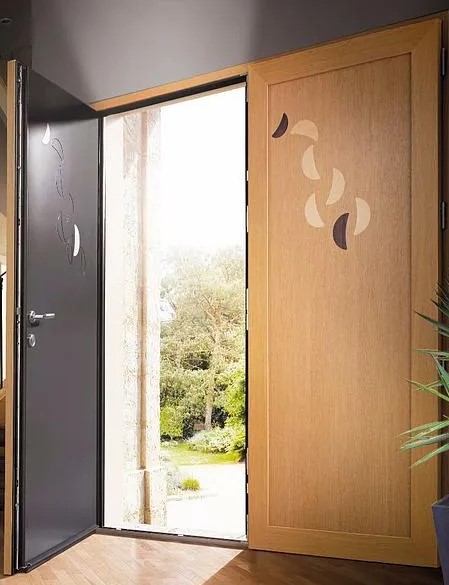 Porte mixte bois/alu 1